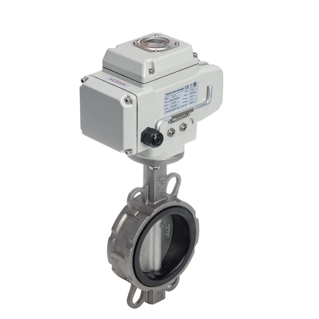 Stainless steel Electric clamp butterfly valve